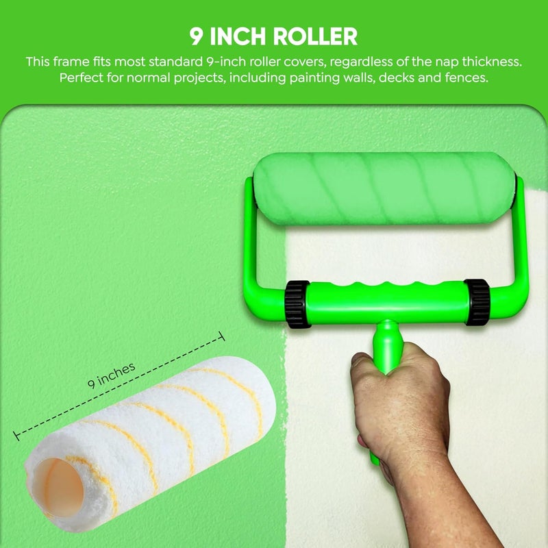 BetterGrip Store Ergonomic Versatile Lightweight Durable Paint Roller - 9 inch Paint Roller Frame Kit with Extension Handle - Comfortable Grip Minimizes Soreness & Fatigue, Finish Paint Projects Quicker - Image 3